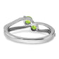Round Peridot and 1/6 carat Diamond 2-stone Ring - WBC