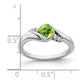 Cushion Peridot and 1/20 carat Diamond Ring - WBC