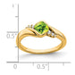 Cushion Peridot and 1/20 carat Diamond Ring - WBC