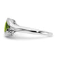 Round Peridot Bypass Ring - WBC
