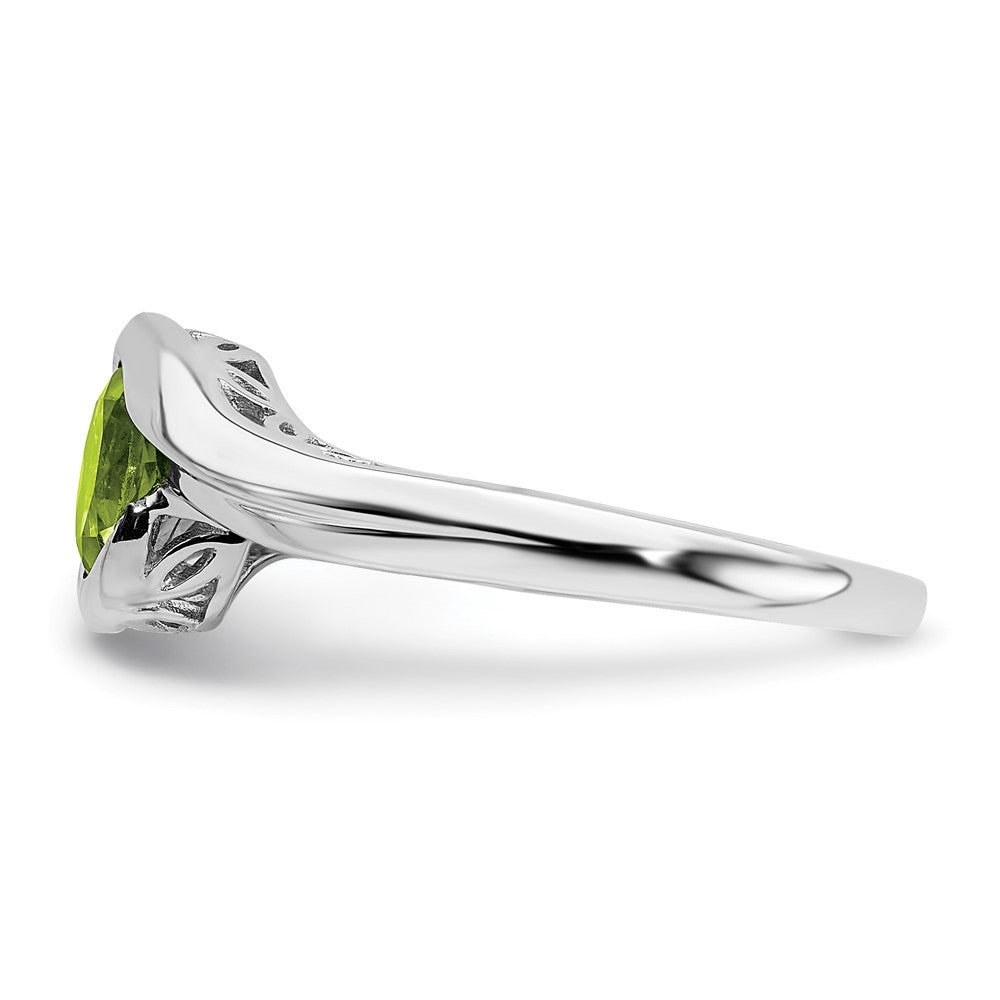 Round Peridot Bypass Ring - WBC