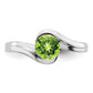 Round Peridot Bypass Ring - WBC