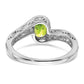 Round Peridot Bypass Ring - WBC