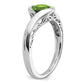 Round Peridot Bypass Ring - WBC