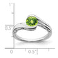 Round Peridot Bypass Ring - WBC