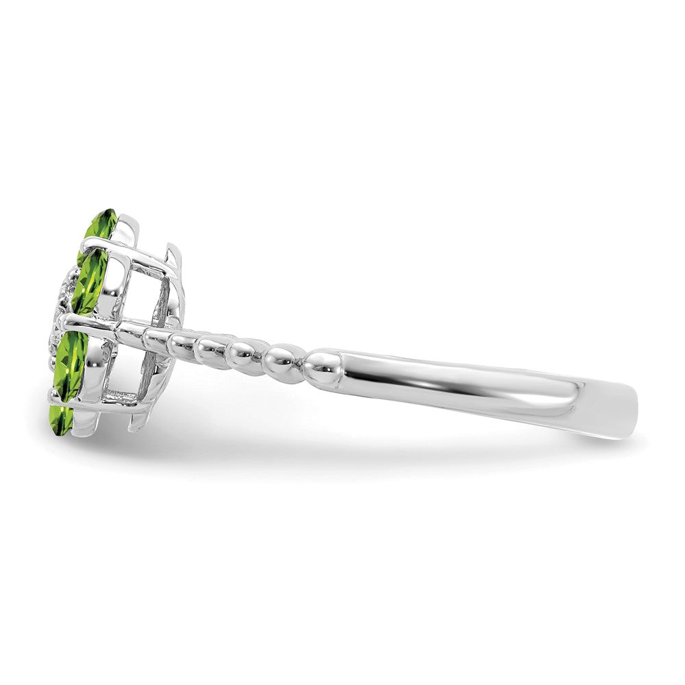 Peridot and Diamond Floral Ring - WBC
