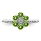 Peridot and Diamond Floral Ring - WBC