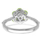 Peridot and Diamond Floral Ring - WBC