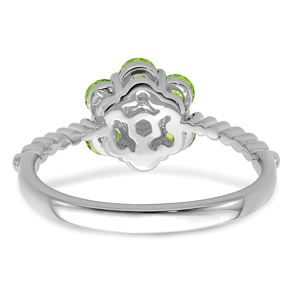 Peridot and Diamond Floral Ring - WBC