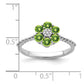 Peridot and Diamond Floral Ring - WBC