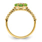 Peridot and Diamond Floral Ring - WBC