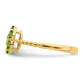 Peridot and Diamond Floral Ring - WBC