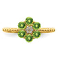 Peridot and Diamond Floral Ring - WBC