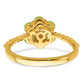 Peridot and Diamond Floral Ring - WBC