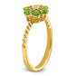 Peridot and Diamond Floral Ring - WBC