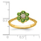 Peridot and Diamond Floral Ring - WBC