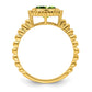 Cushion Peridot Bezel Ring - WBC