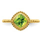 Cushion Peridot Bezel Ring - WBC