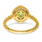 Cushion Peridot Bezel Ring - WBC