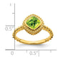 Cushion Peridot Bezel Ring - WBC