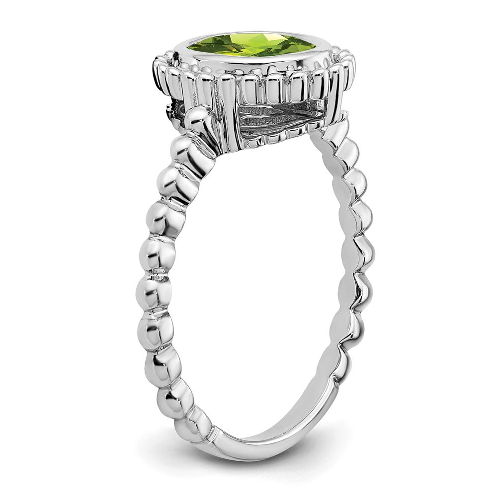 Oval Peridot Bezel Ring - WBC