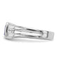 IB Goodman Emerald-cut Lab-Created Sapphire and 1/10 carat Diamond Mens Ring - WBC