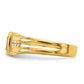 IB Goodman Emerald-cut Lab-Created Sapphire and 1/10 carat Diamond Mens Ring - WBC