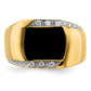 Onyx and Diamond Mens Ring - WBC