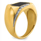 Onyx and Diamond Mens Ring - WBC