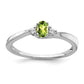 5x3 Oval August/Peridot and Diamond Ring - WBC