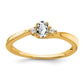 5x3 Oval April/ Topaz and Diamond Ring - WBC