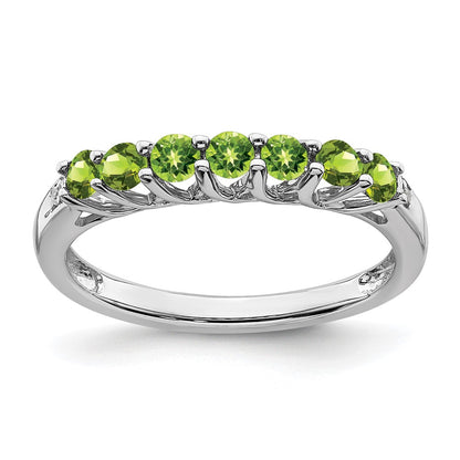 August/ Peridot and Diamond 7-stone Ring - WBC