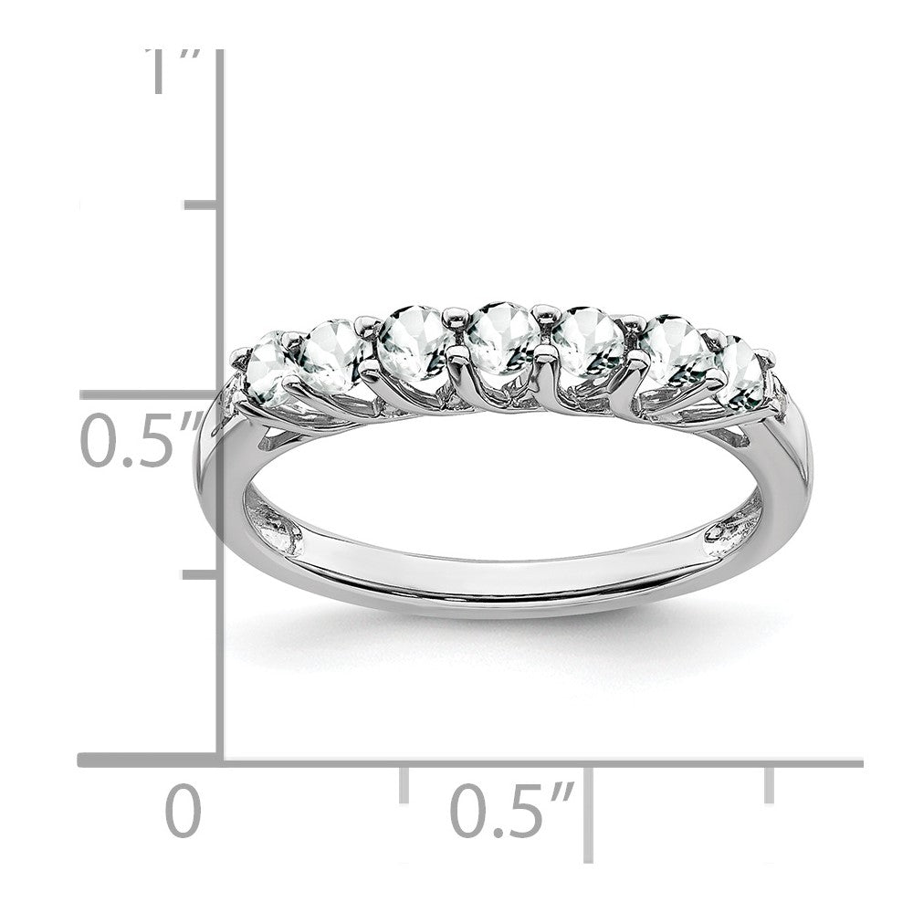 April/ Topaz and Diamond 7-stone Ring - WBC