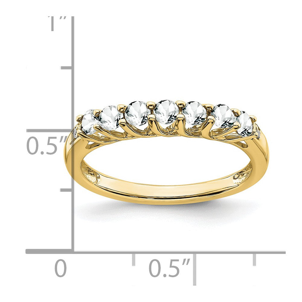April/ Topaz and Diamond 7-stone Ring - WBC