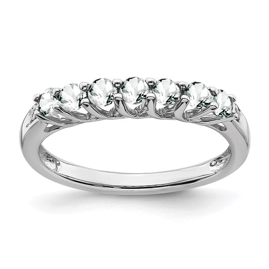 Topaz and Diamond 7-stone Ring - WBC