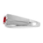 IB Goodman Polished and Satin Oval Ruby and Diamond Mens Ring - WBC