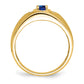 IB Goodman Polished and Satin Oval Sapphire and Diamond Mens Ring - WBC