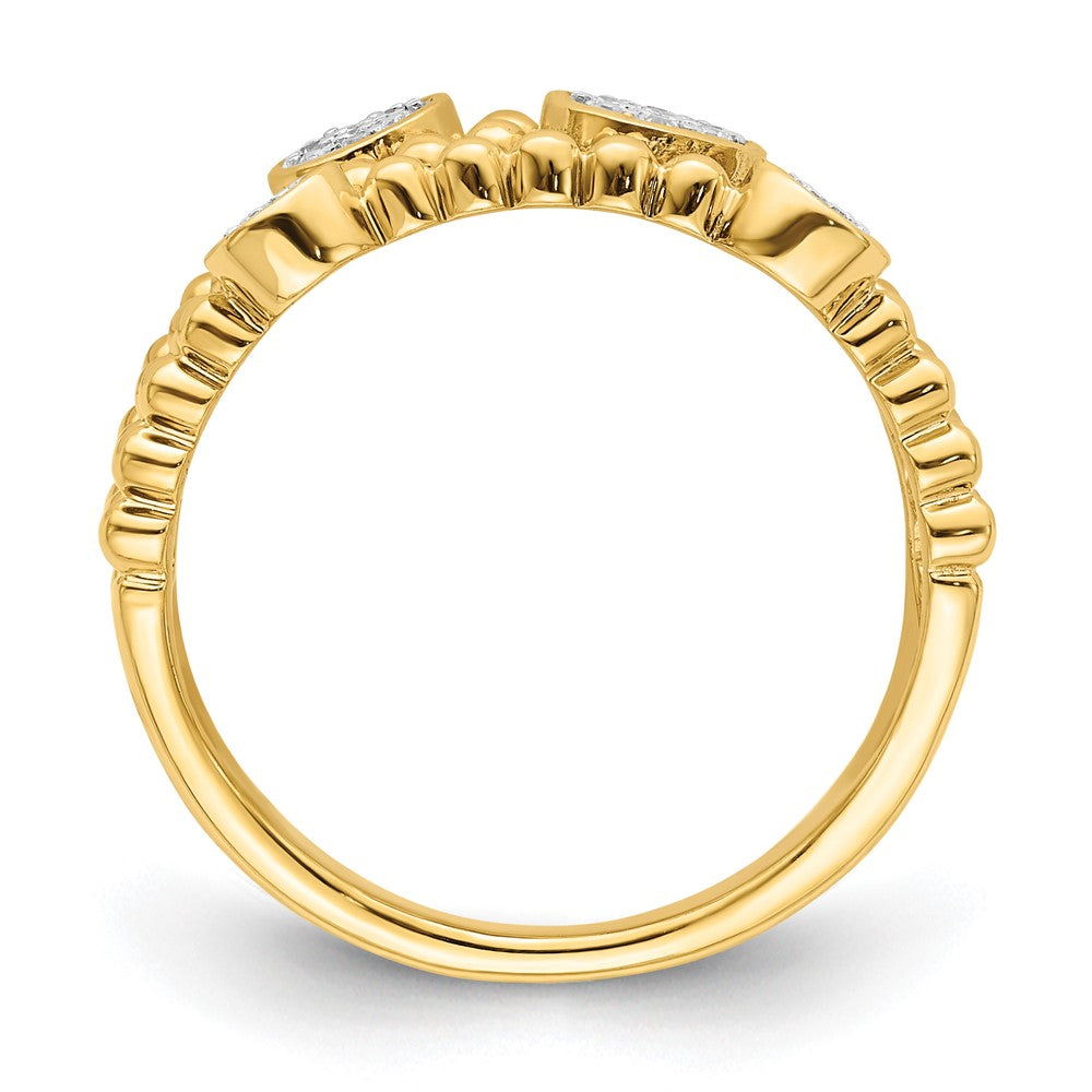 Polished 1/8 carat Diamond Pave Circles Multi-band Ring - WBC