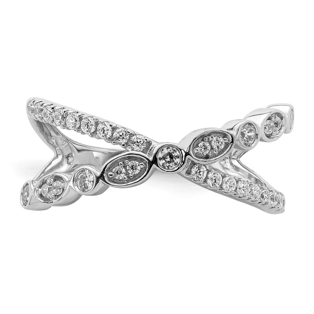 Polished 1/3 carat Diamond Criss Cross Ring - WBC