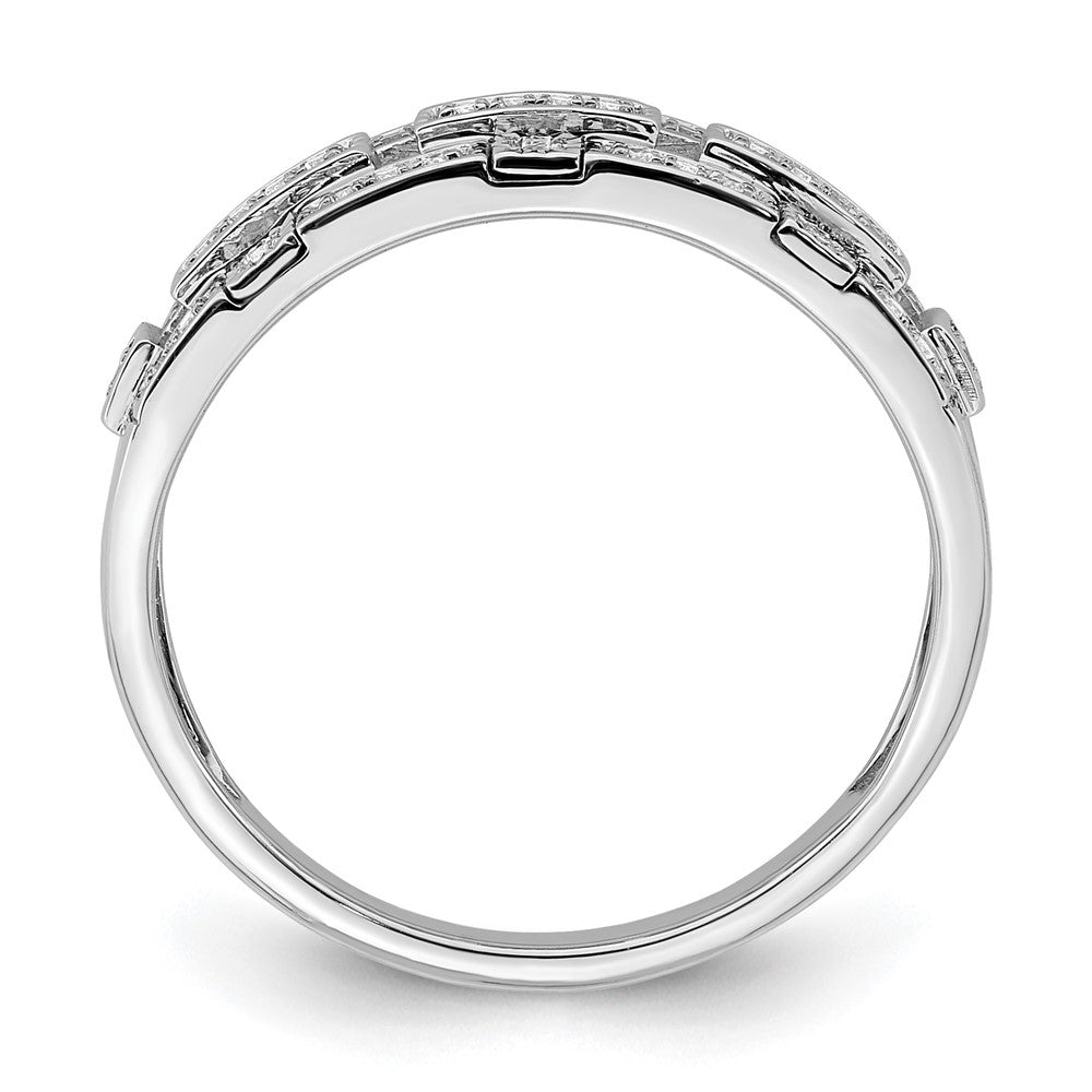 Polished 1/6 carat Diamond Blocks Ring - WBC