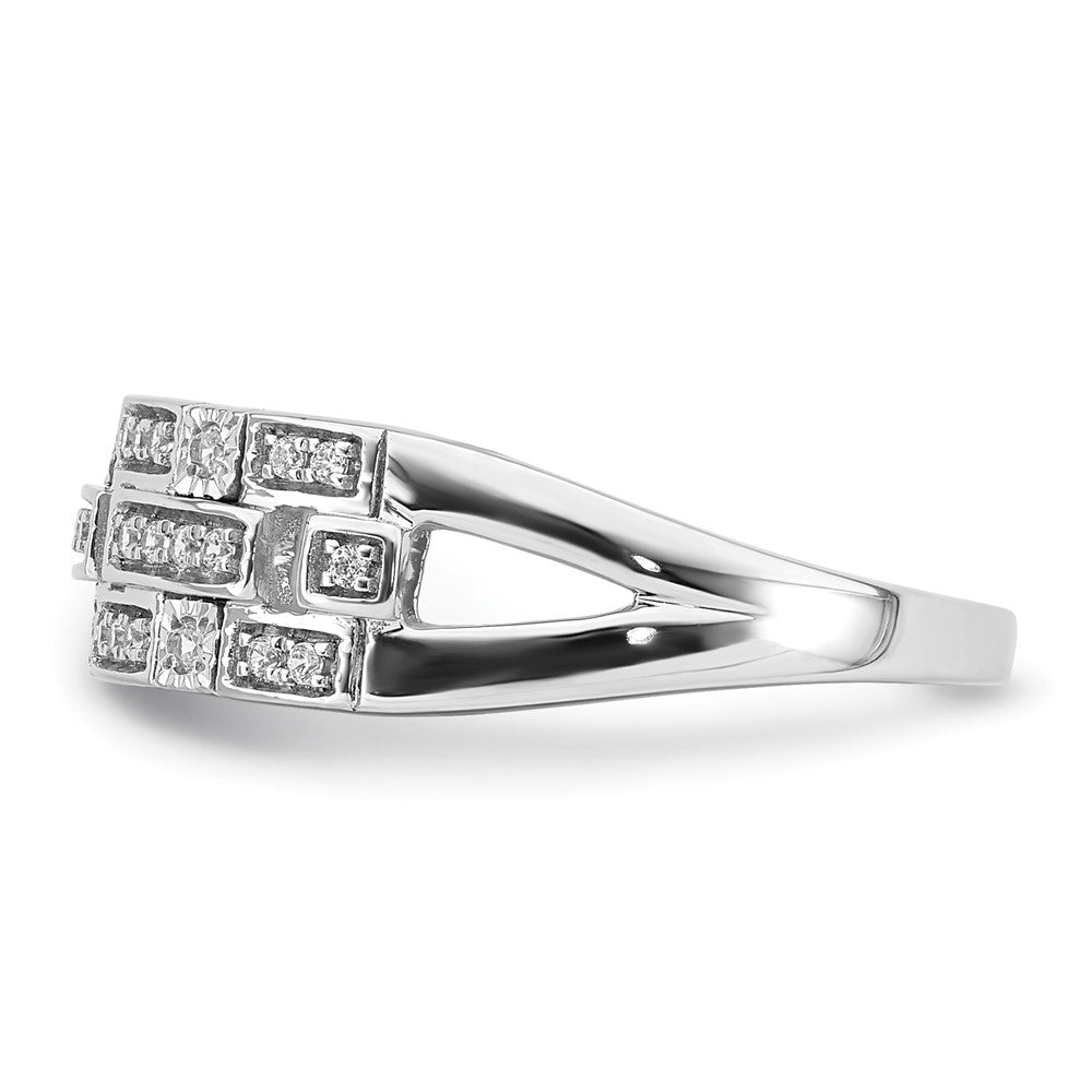 Polished 1/6 carat Diamond Blocks Ring - WBC