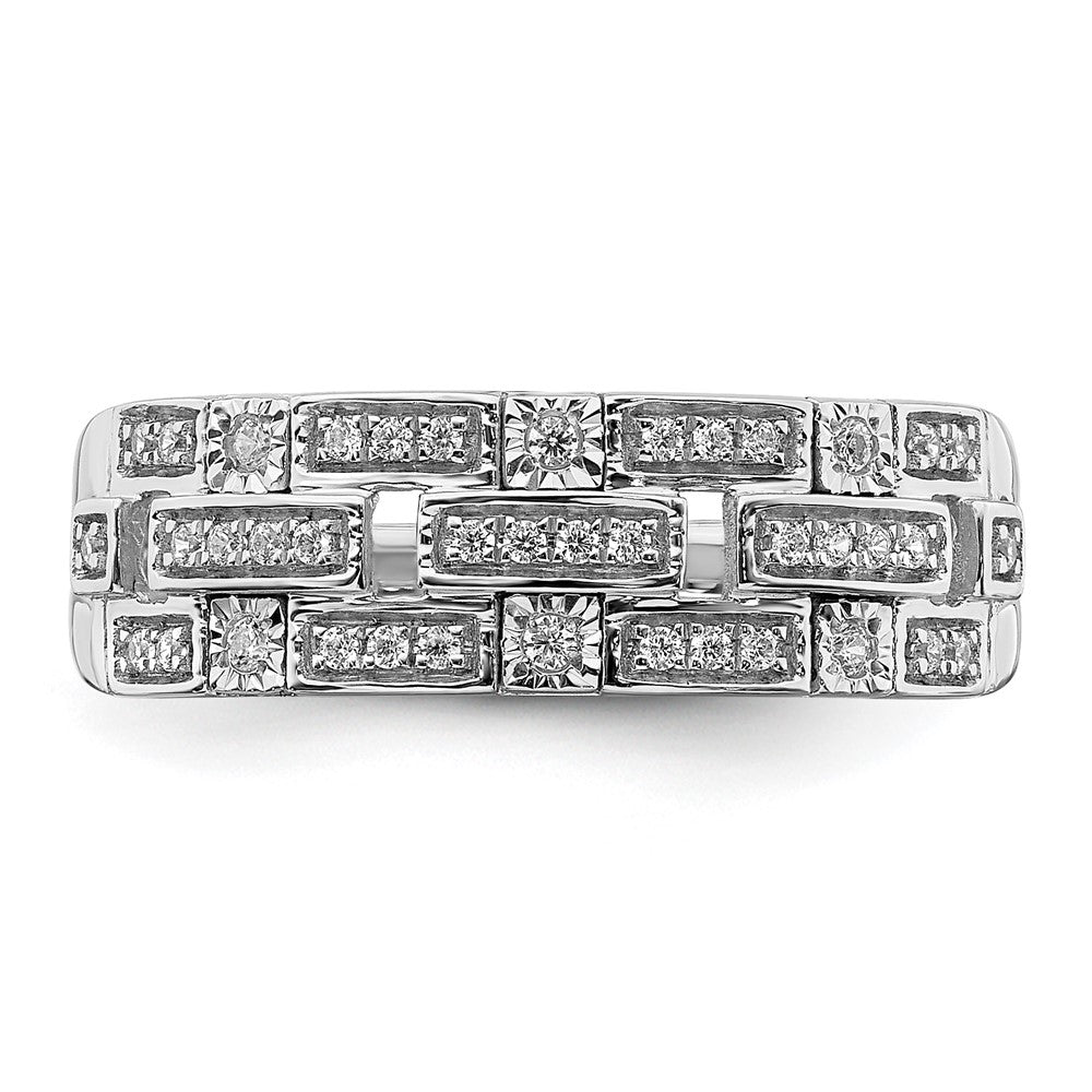 Polished 1/6 carat Diamond Blocks Ring - WBC