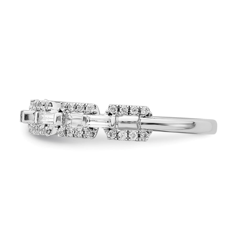 Polished 1/5 carat Diamond Squares Ring - WBC