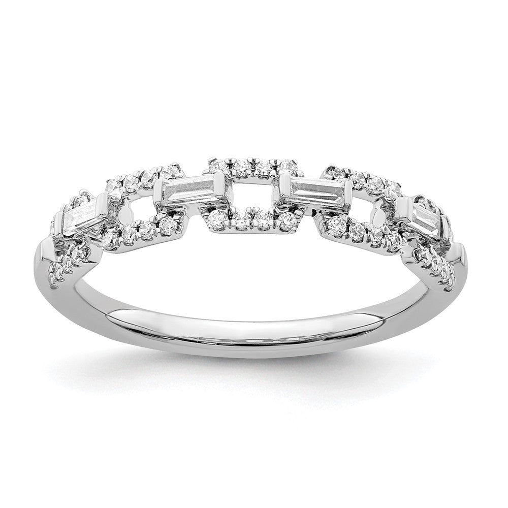 Polished 1/5 carat Diamond Squares Ring - WBC