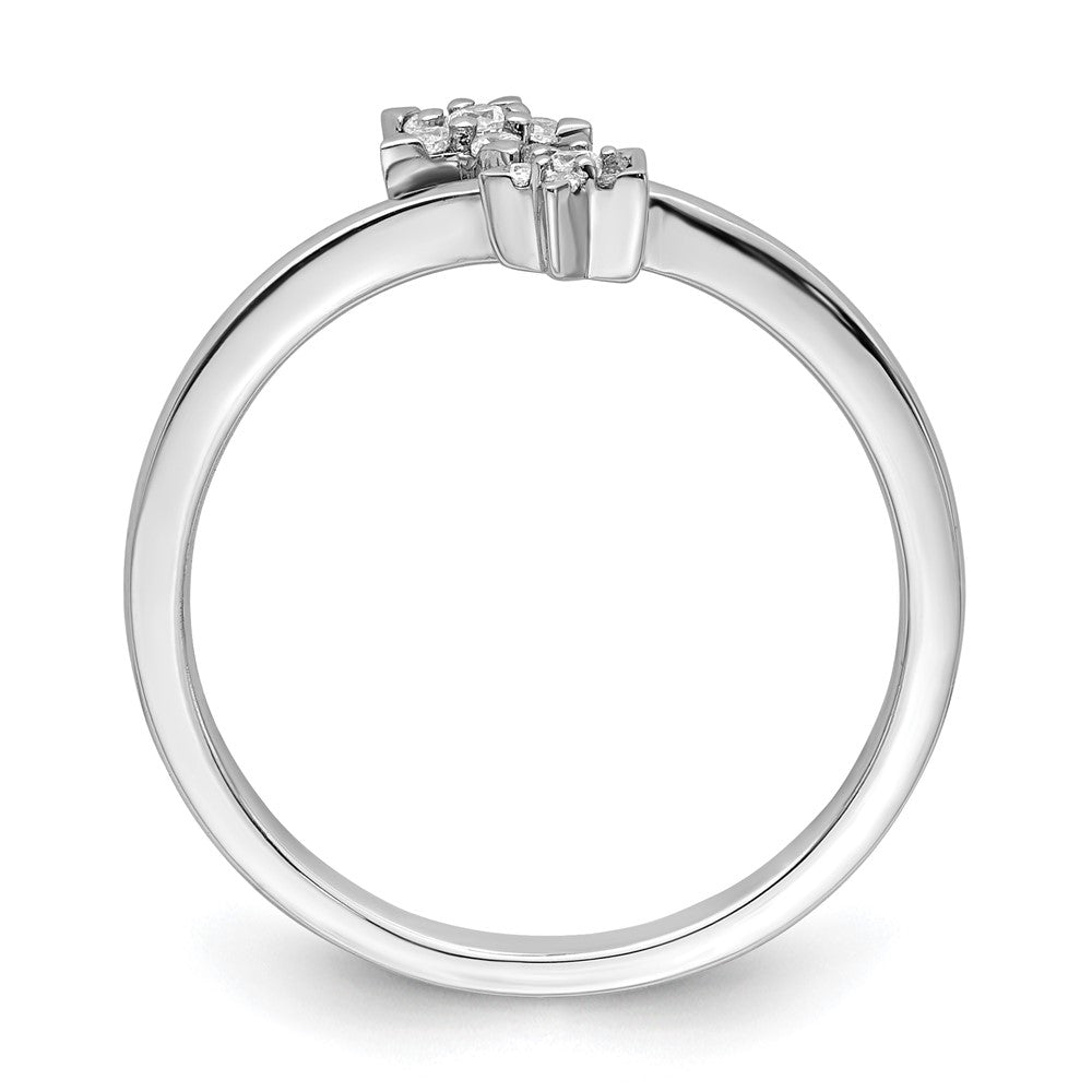 1/10 carat Diamond Two Stars Bypass Ring - WBC