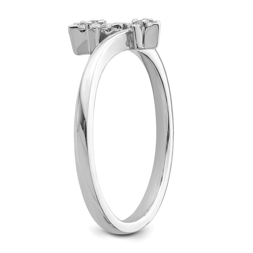 1/10 carat Diamond Two Stars Bypass Ring - WBC