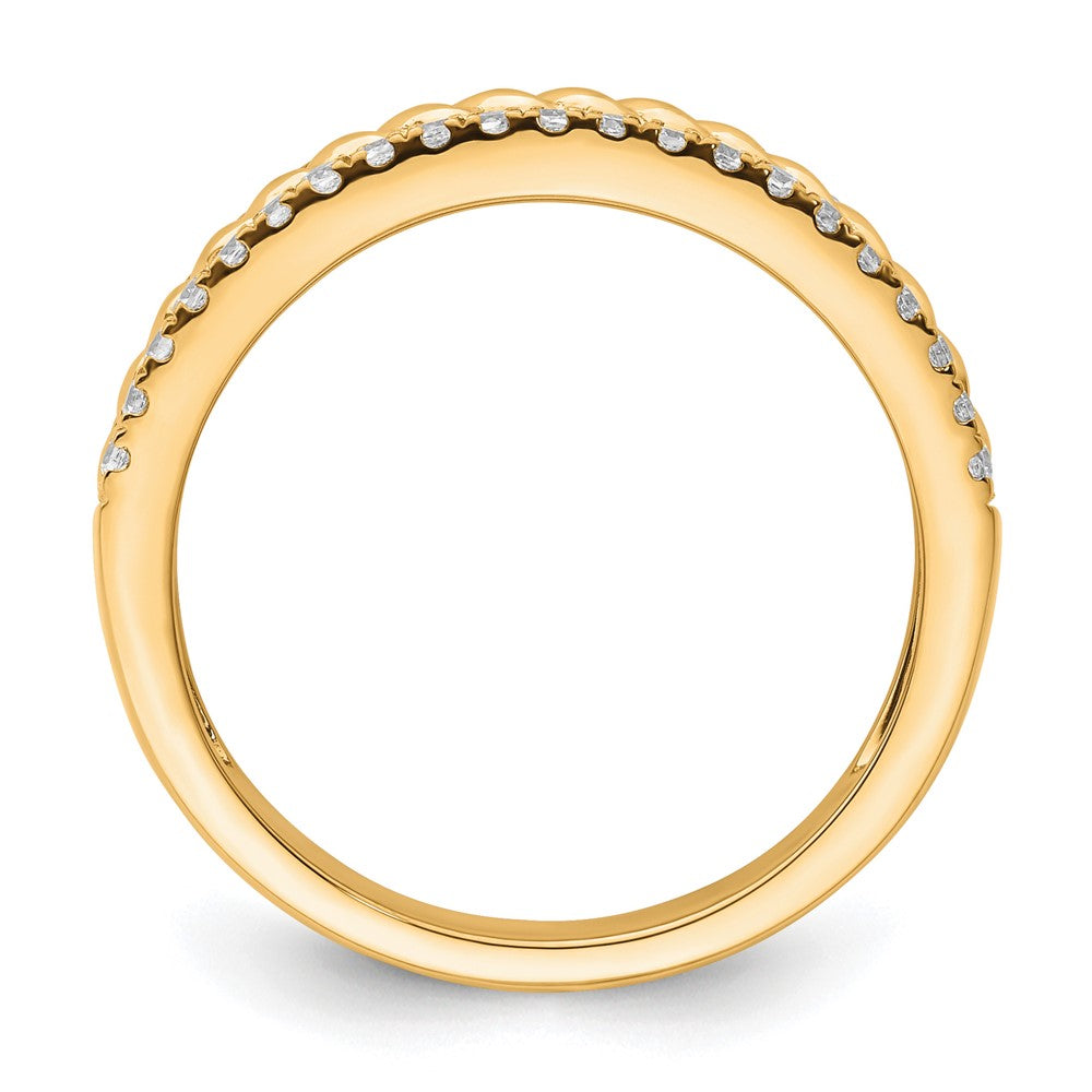 Polished 1/3 carat Diamond 3-Row Fashion Ring - WBC
