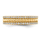 Polished 1/3 carat Diamond 3-Row Fashion Ring - WBC
