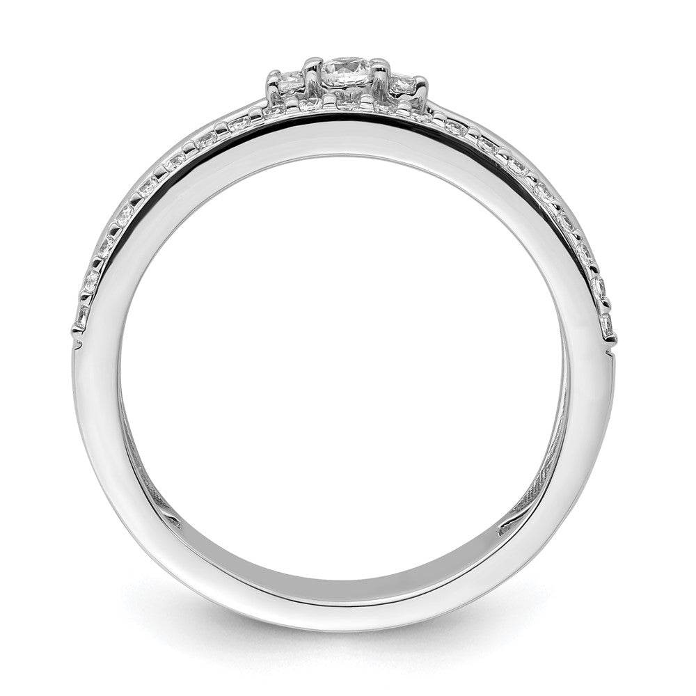 Polished 1/4 carat Diamond Double Band Fashion Ring - WBC