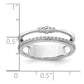 Polished 1/4 carat Diamond Double Band Fashion Ring - WBC